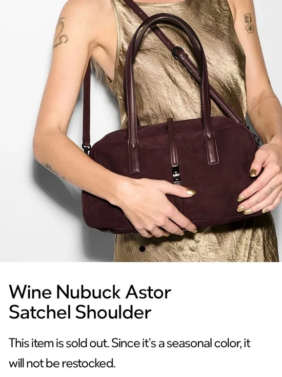 MZ Wallace Nubuck Astor Satchel Satchel Bag with Extra Strap and Pouch - Picture 4 of 17